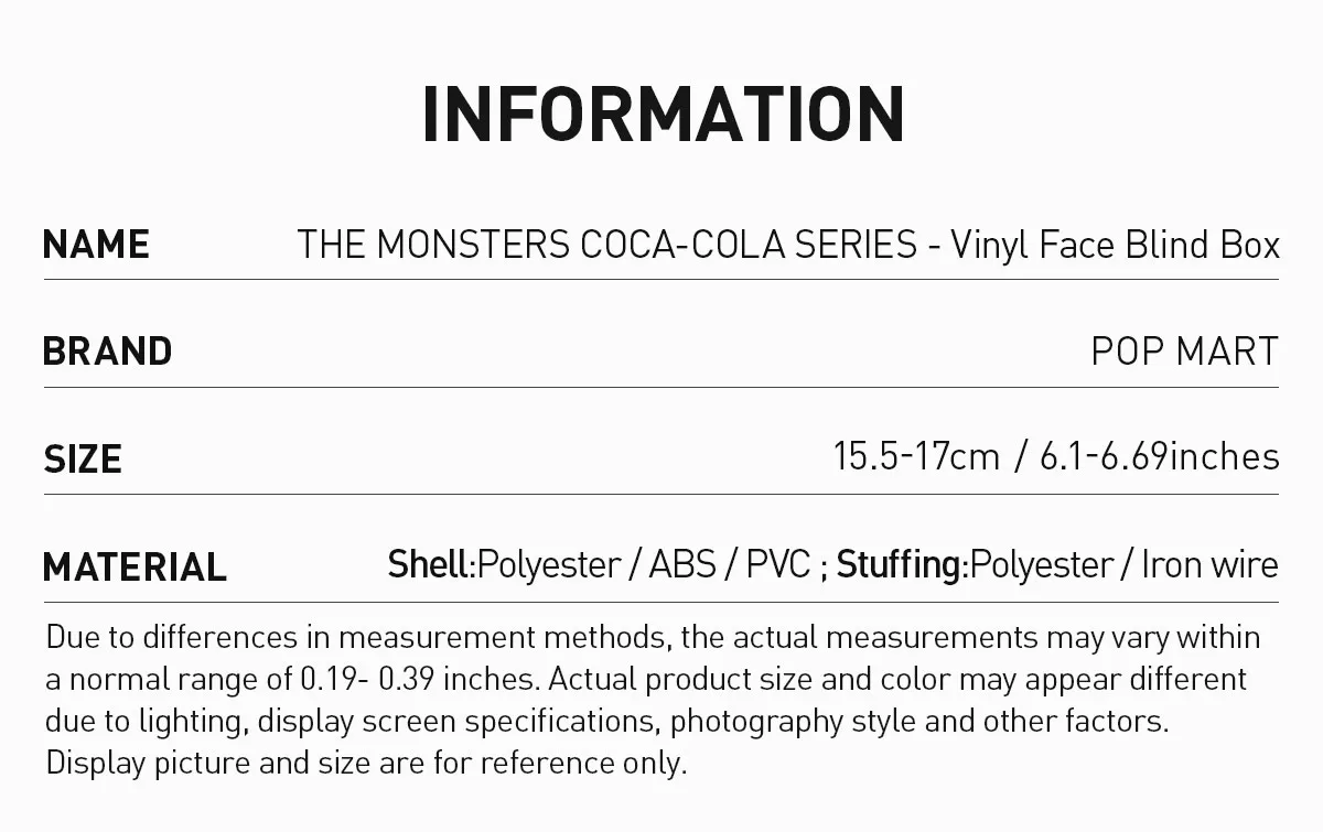 THE MONSTERS - Labubu * Coca-Cola Pendant (Blind Box)