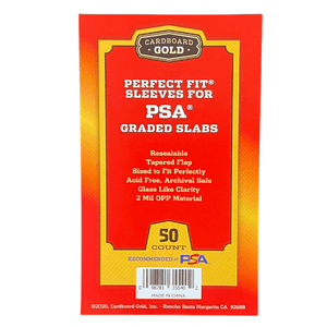 Cardboard Gold Perfect Fit Sleeves - 50 Count - PSA CGS Graded Slabs