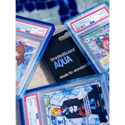 GradedGuard Aqua Glitter Limited Edition Protector Case - PSA