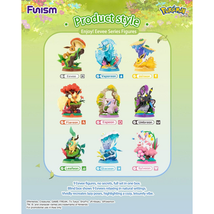 [CN] FUNISM Pokémon Relax & Enjoy Eevee Figurine - Simplified Chinese - BLIND BOX
