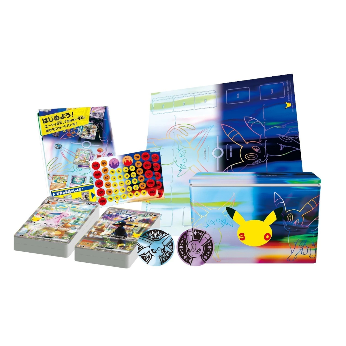 PRE ORDER [JP] Pokemon 30th Celebration M6A Day & Night Premium Deck Set Espeon & Umbreon - Mega Series - Japanese