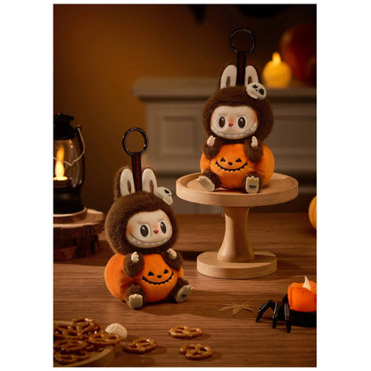 THE MONSTERS - Labubu - Happy Halloween Sitting Pumpkin Vinyl Plush Pendant
