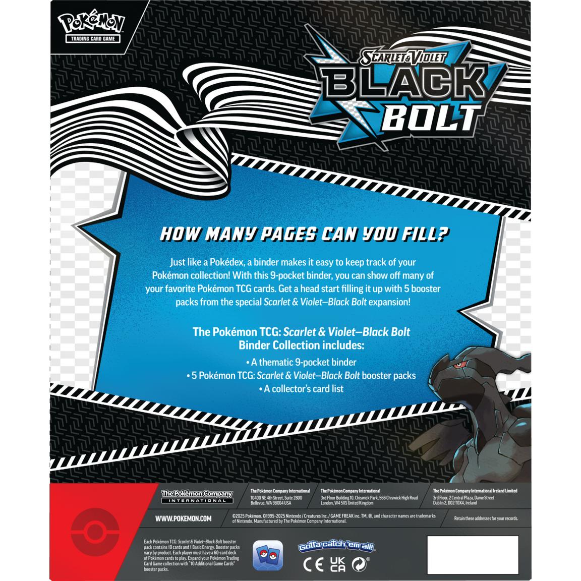 [EN] Pokémon Black Bolt SV10.5 Binder Collection - Scarlet & Violet Series - English