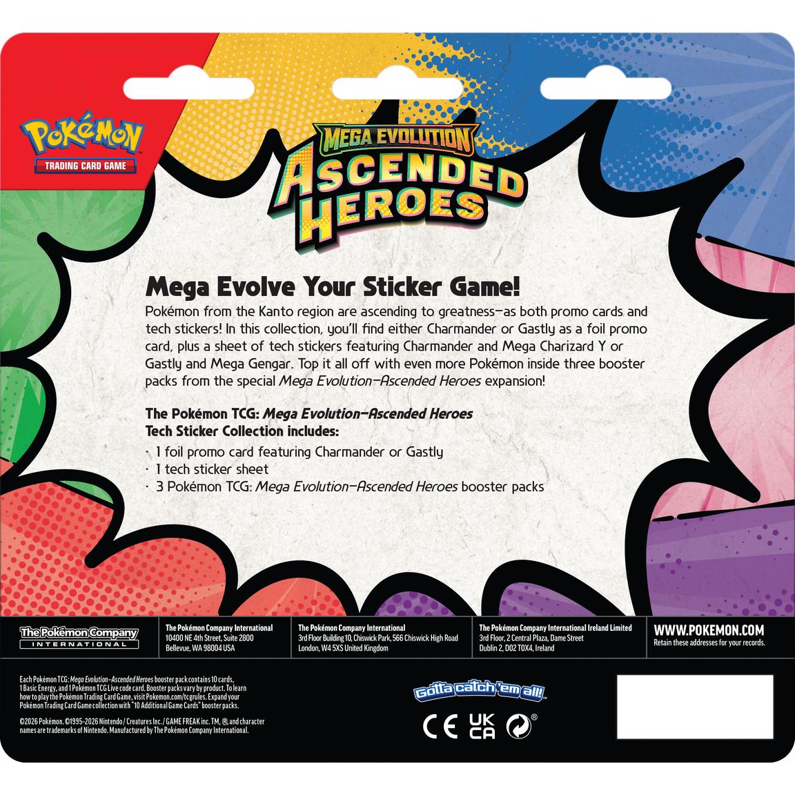 [EN] Pokémon Ascended Hereos ME2.5 Tech Sticker Collection - Mega Series - English