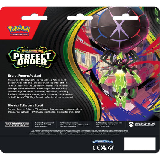 [EN] Pokémon Perfect Order ME02 3 Pack Blister - Mega Series - English