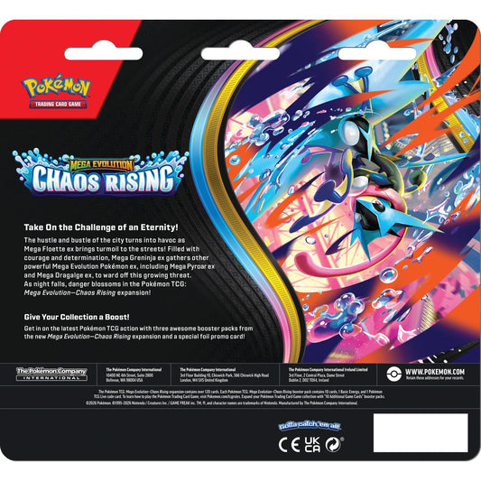 [EN] Pokémon Chaos Rising ME04 3 Pack Blister - Mega Series - English