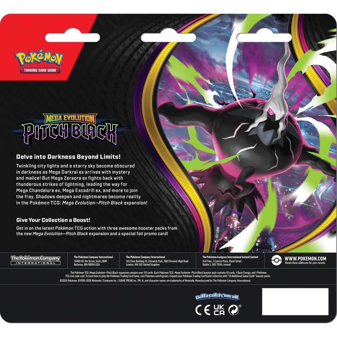 [EN] Pokémon Pitch Black ME05 3 Pack Blister - Mega Series - English