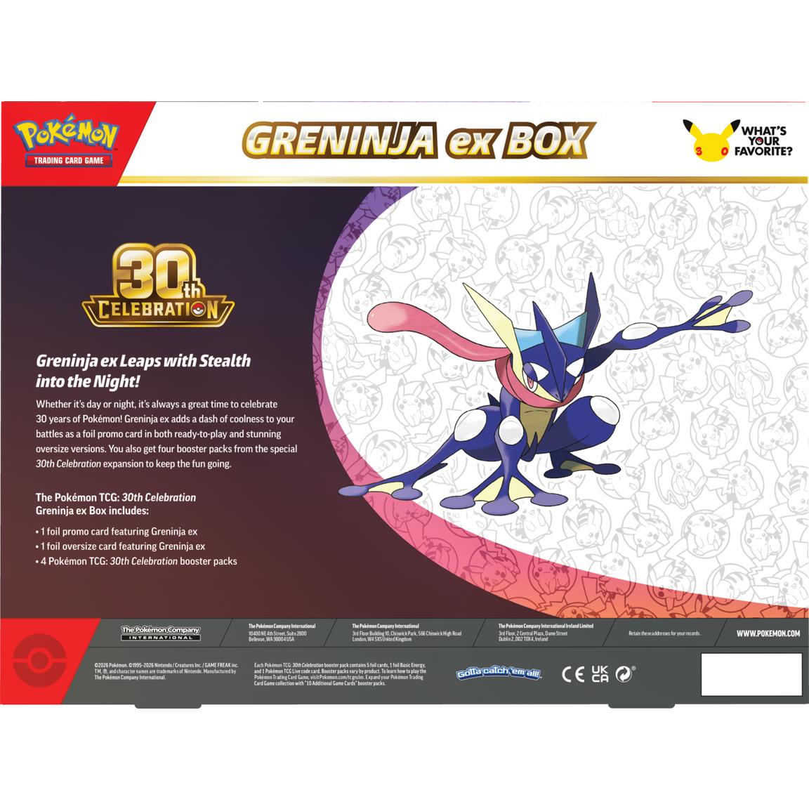 [EN] Pokémon 30th Celebration ex Box (Styles May Vary) - Mega Series - English