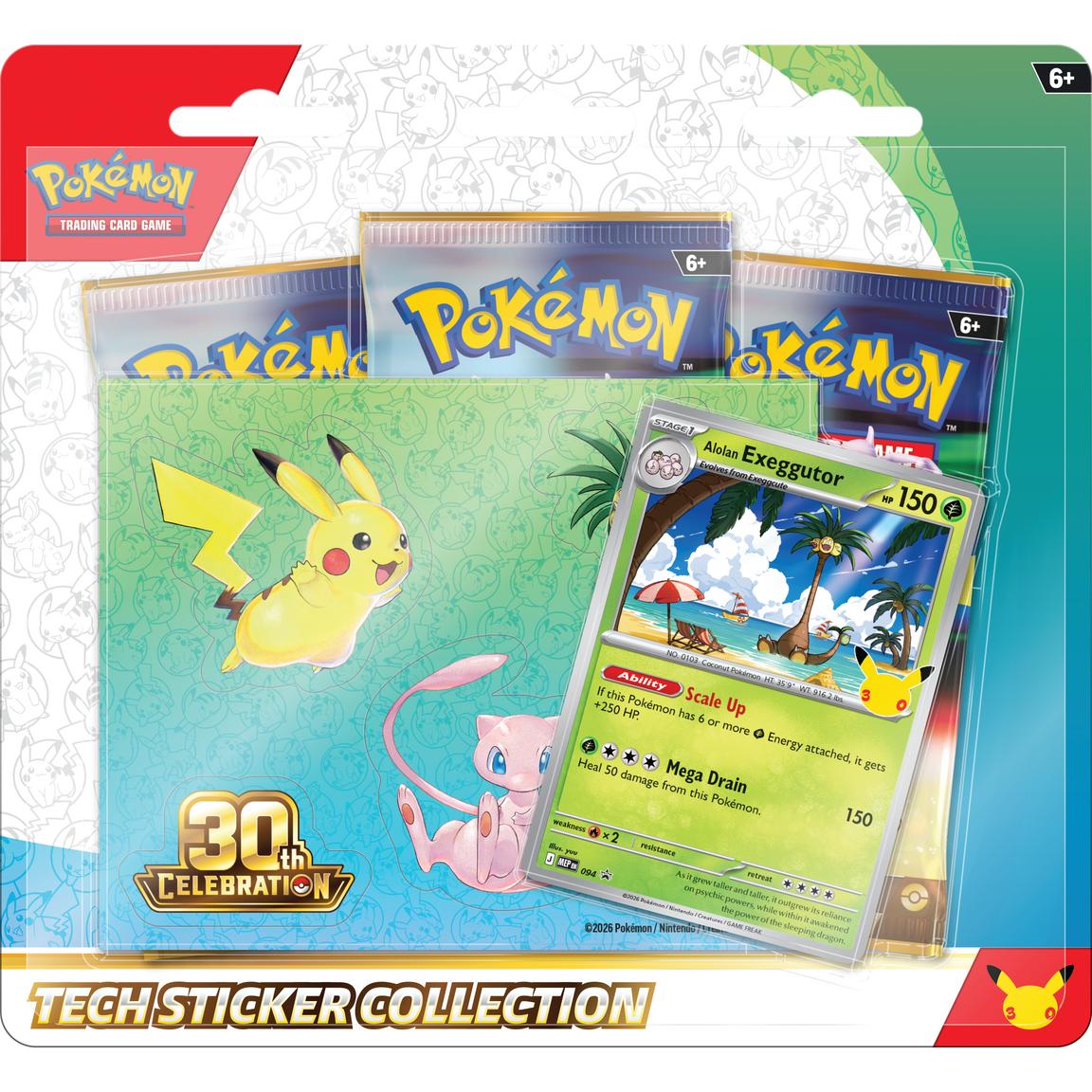 [EN] Pokémon 30th Celebration Tech Sticker Collection (Styles May Vary) - Mega Series - English