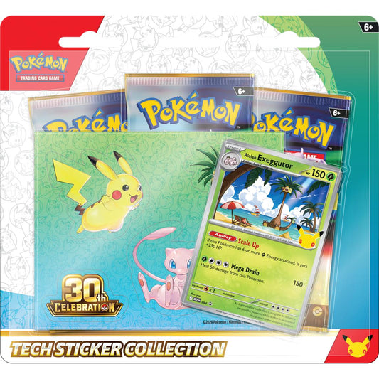[EN] Pokémon 30th Celebration Tech Sticker Collection (Styles May Vary) - Mega Series - English