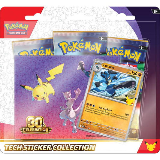 [EN] Pokémon 30th Celebration Tech Sticker Collection (Styles May Vary) - Mega Series - English