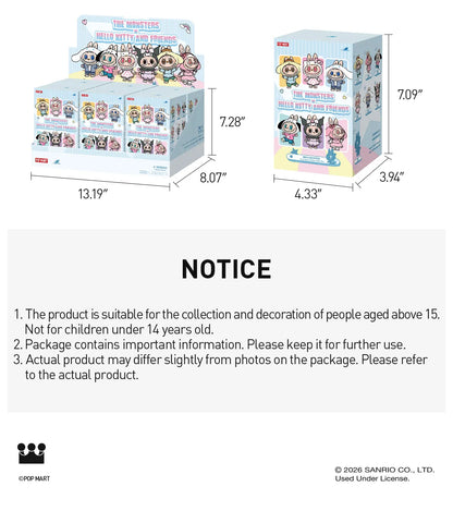 THE MONSTERS × Hello Kitty and Friends Series-Vinyl Plush Pendant Blind Box
