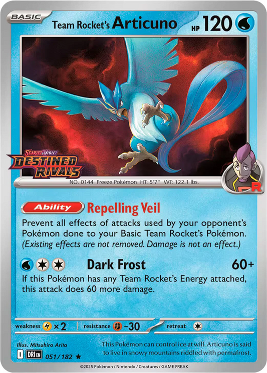 [EN] Pokemon Team Rocket's Articuno Destined Rivals PROMO - Scarlet & Violet - English
