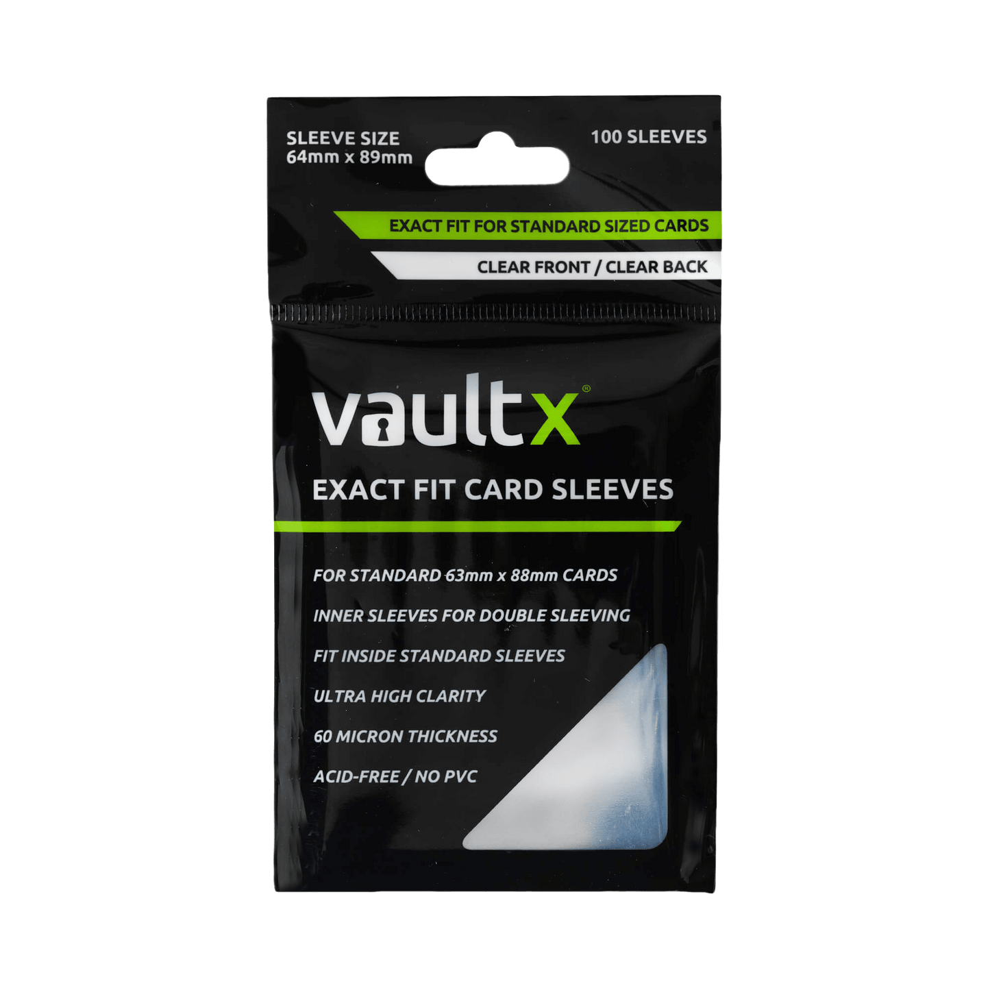 Vault X Exact Fit Card Sleeves - Clear