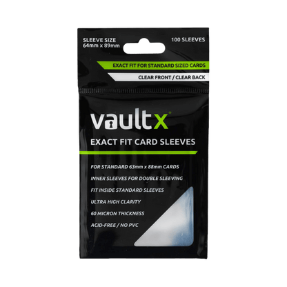 Vault X Exact Fit Card Sleeves - Clear