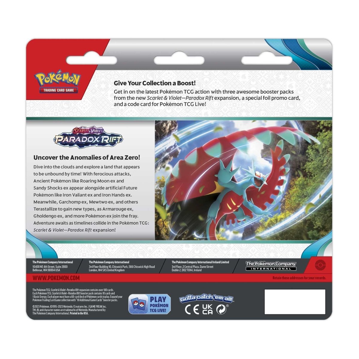 [EN] Pokemon Paradox Rift SV04 3 Pack Blister  - Scarlet & Violet Series - English