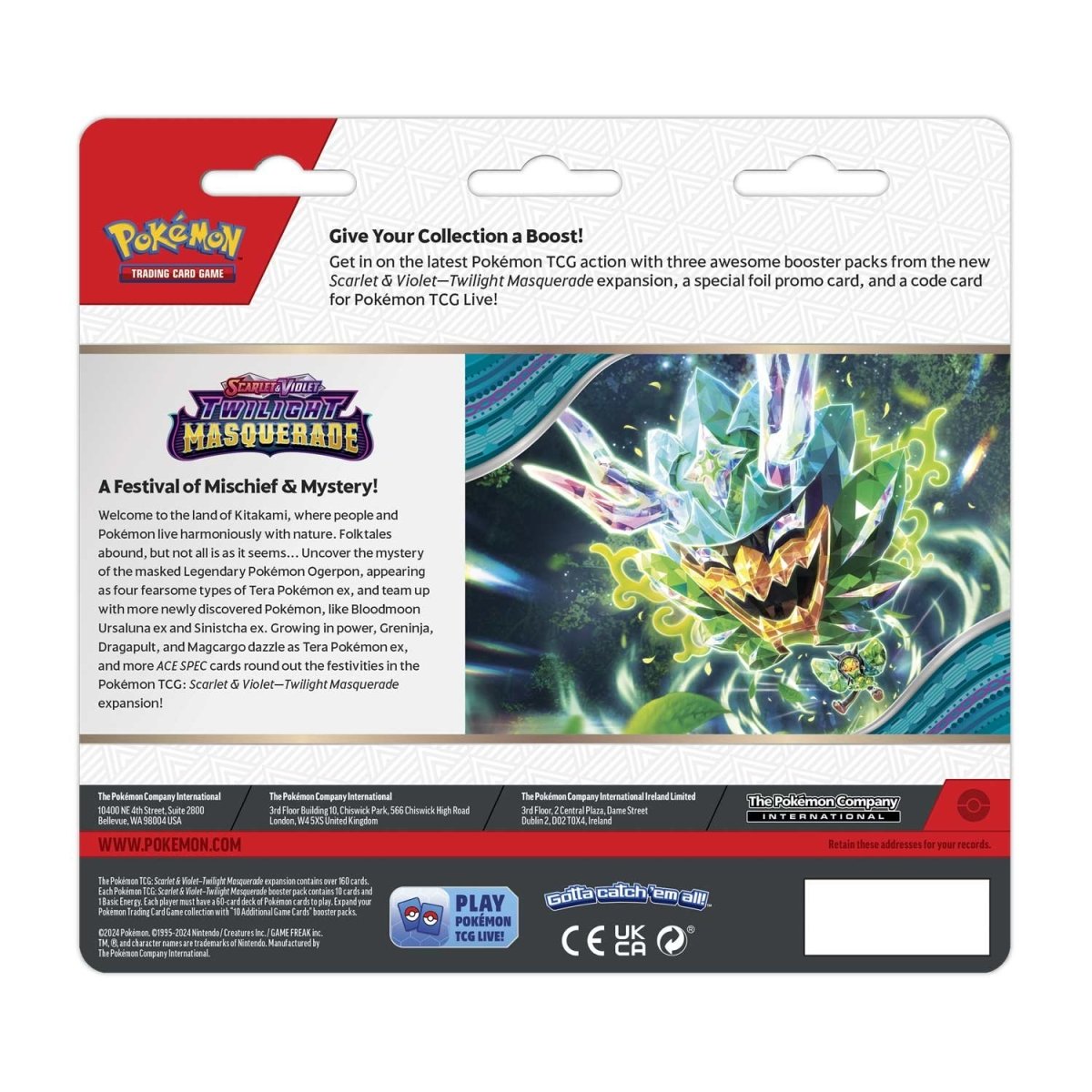 [EN] Pokemon Twilight Masquerade SV06 3 Pack Blister  - Scarlet & Violet Series - English