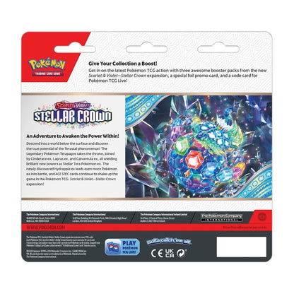 [EN] Pokemon Stellar Crown SV07 3 Pack Blister  - Scarlet & Violet Series - English