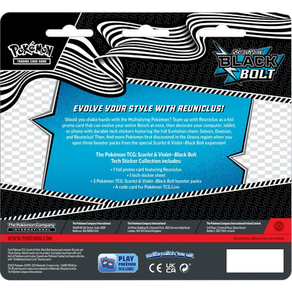 [EN] Pokémon Black Bolt SV10.5 Tech Sticker Collection - Scarlet & Violet Series - English