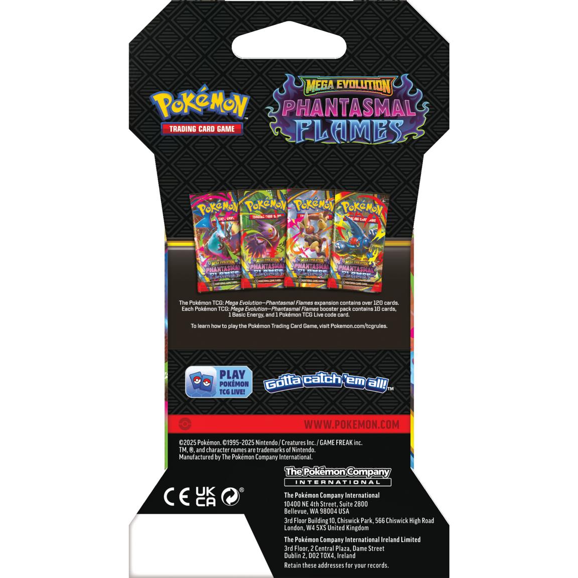 nintendo pokemon mega evolution: phantasmal flames booster display box Pokmon 6-Pack Bundle The Ballgame and collectible treasures waiting to be discovered Phantasmal Flames Sleeved Pokemon Booster