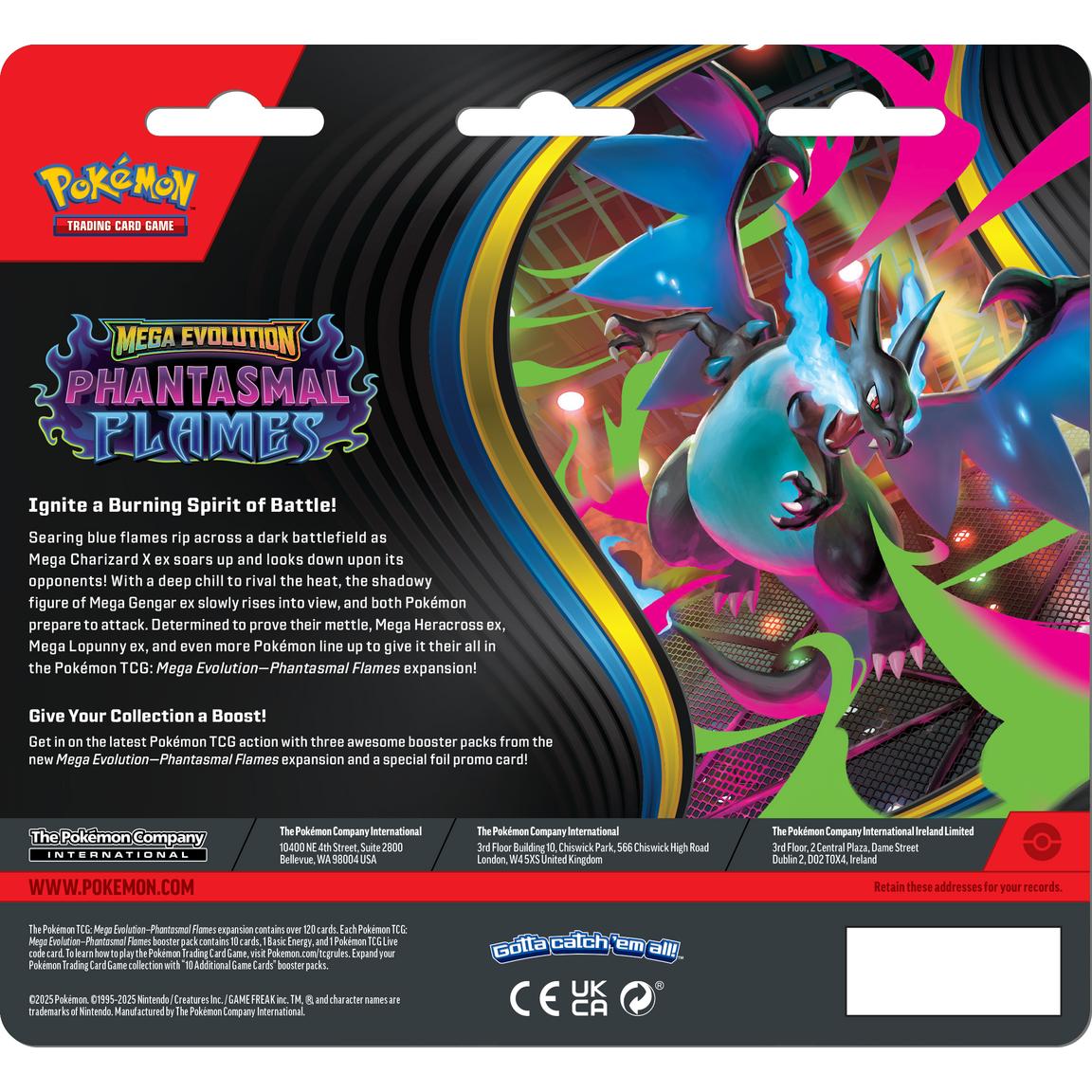 [EN] Pokémon Phantasmal Flames ME02 3 Pack Blister - Mega Series - English