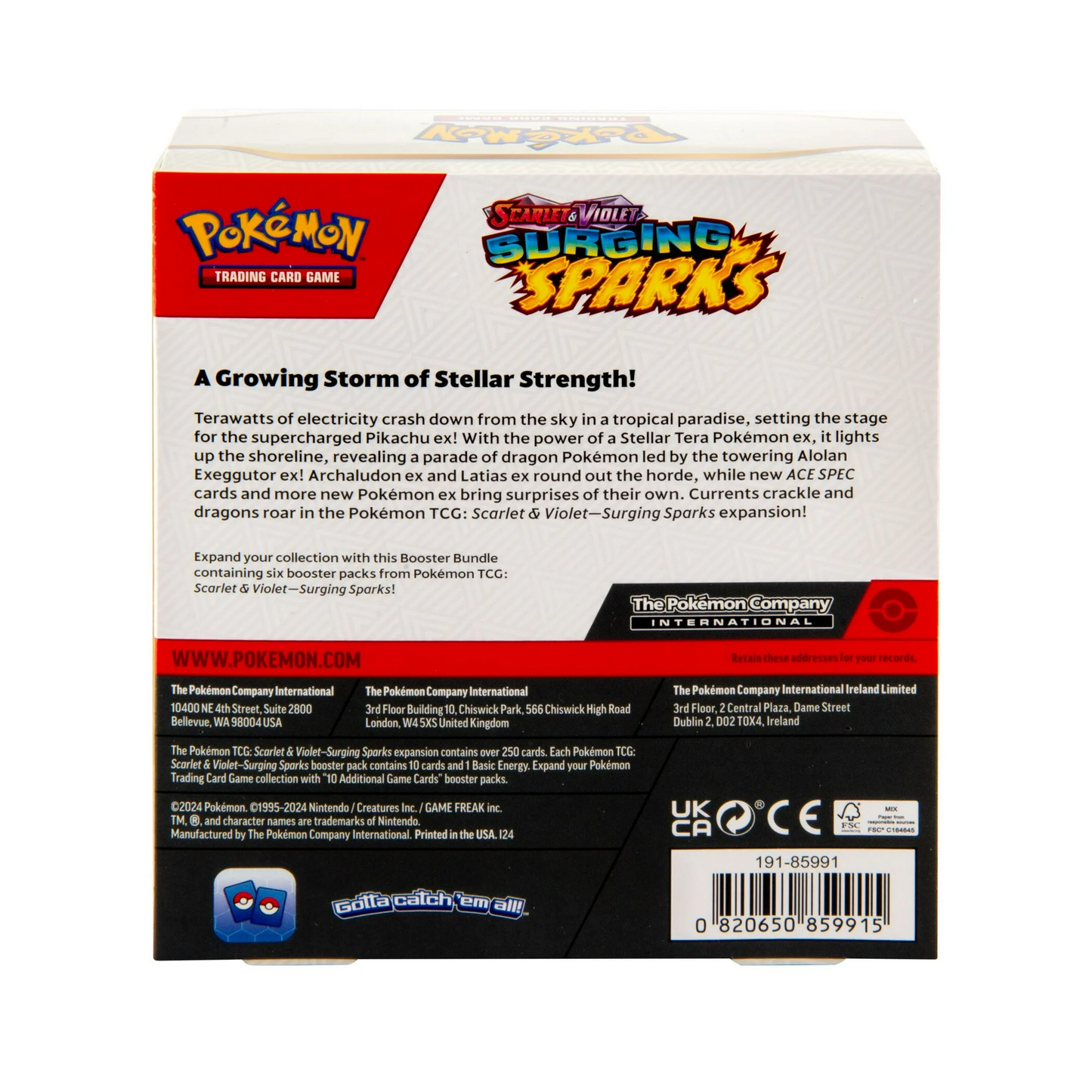[EN] Pokemon Surging Sparks SV08 Booster Bundle - Scarlet & Violet Series - English
