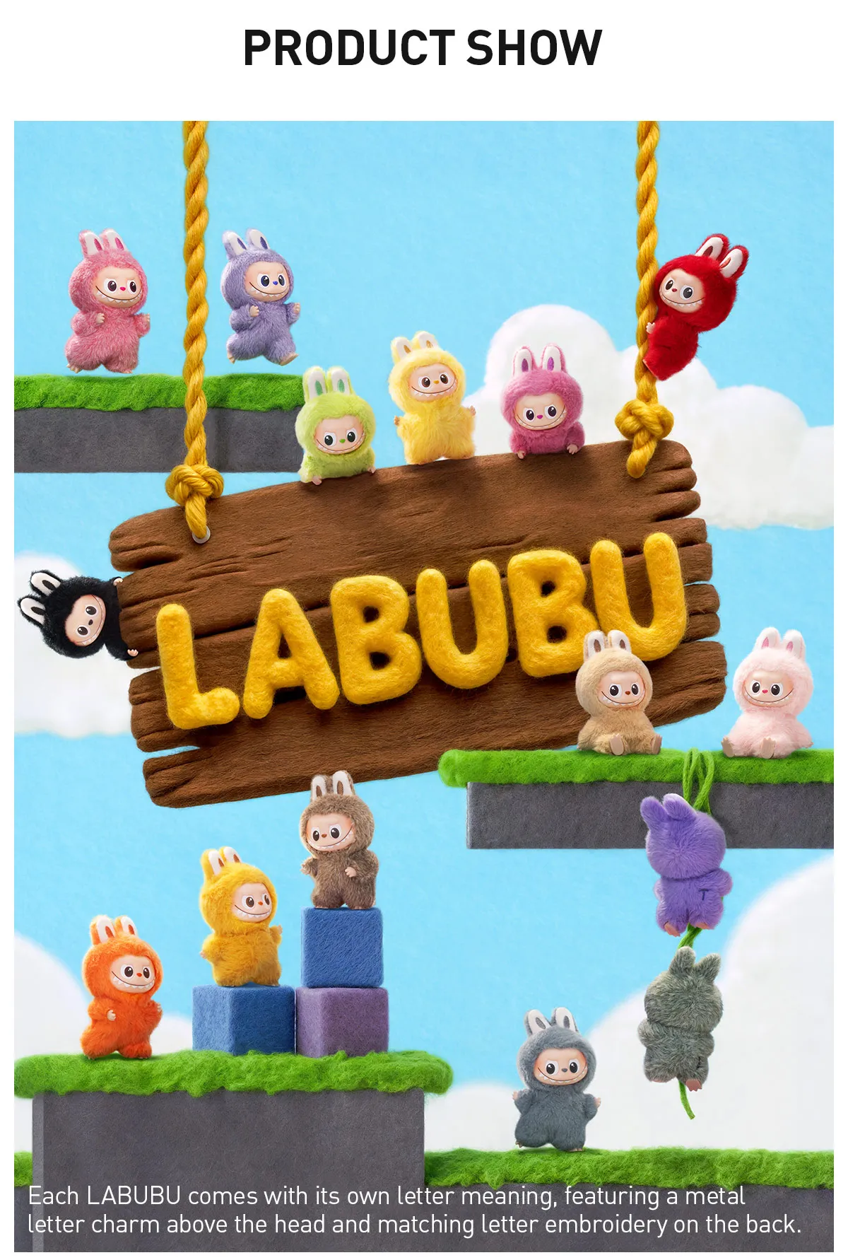 THE MONSTERS - Labubu V4 - Pin For Love Vinyl Plush Pendant A-M (Blind Box)
